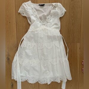 BCBG white lace dress